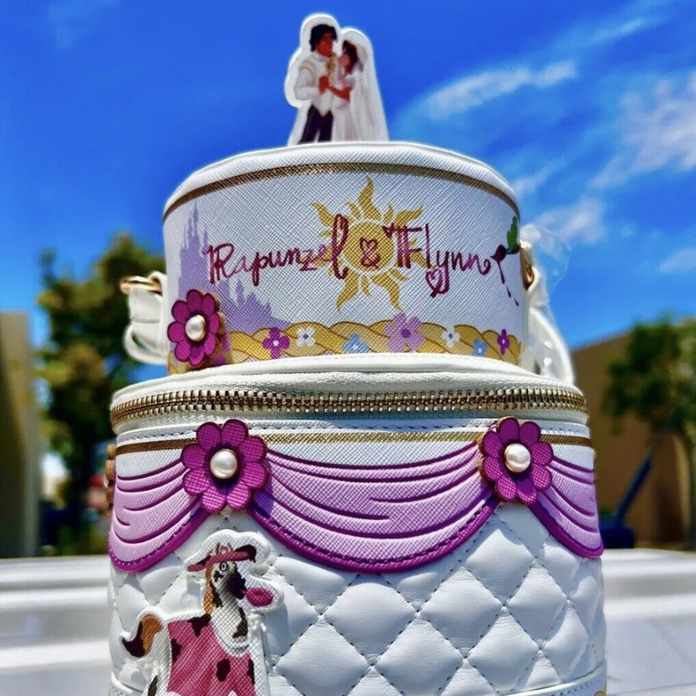 Danielle Nicole Disney Rapunzel & Flynn Tangled Wedding Cake Crossbody Purse